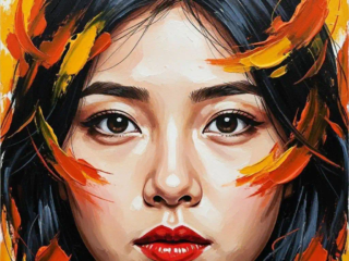Modern AI-generated visual concept blending digital brushwork and gradients.