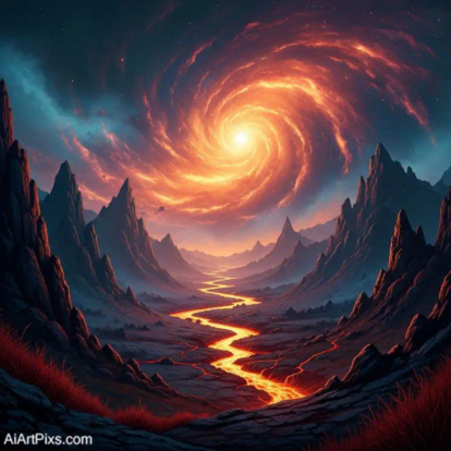 AI-created visual pushing the limits of realism and abstraction, with chaotic composition.