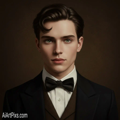 Futuristic portrait blending machine features and human emotions in a unique AI rendering.