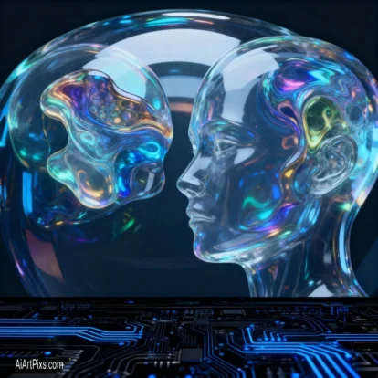 AI-generated experimental artwork with surreal anatomical distortions and dreamlike textures.