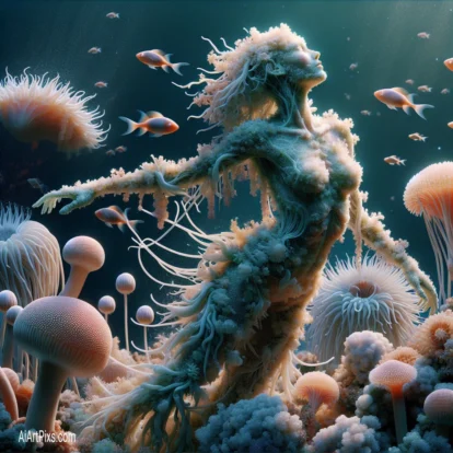 AI-driven experiment combining organic fluidity with digital precision in an abstract format
