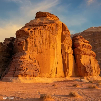 AI-generated image featuring mountains, skies, and organic terrain.