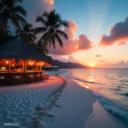 Scenic AI landscape combining elements of sky, earth, and water.