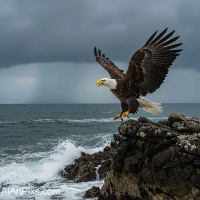 Conceptual wildlife scene blending nature and imagination