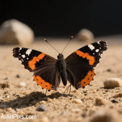 AI-created image showing interaction between animals and nature