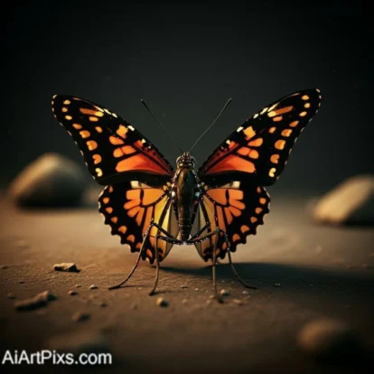 Beautifully detailed animal scene created using AI tools