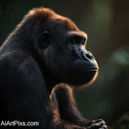 Beautifully detailed animal scene created using AI tools