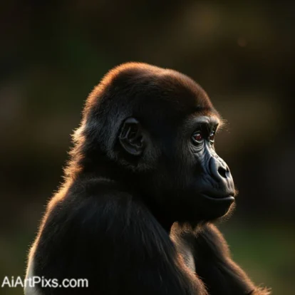 Artistic rendering of an animal in a surreal landscape