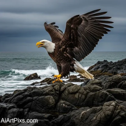 High-resolution digital artwork featuring wildlife in motion