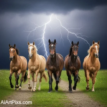 AI-generated image of a majestic animal in its natural habitat