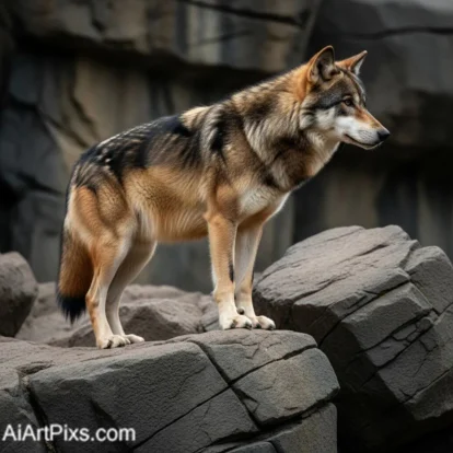 AI-generated image of a majestic animal in its natural habitat