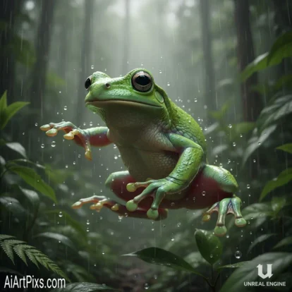 Photorealistic AI art of exotic animal species