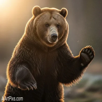 Surreal wildlife composition created through AI art