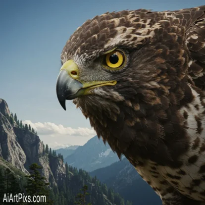 AI-generated image of a wild animal in its natural habitat