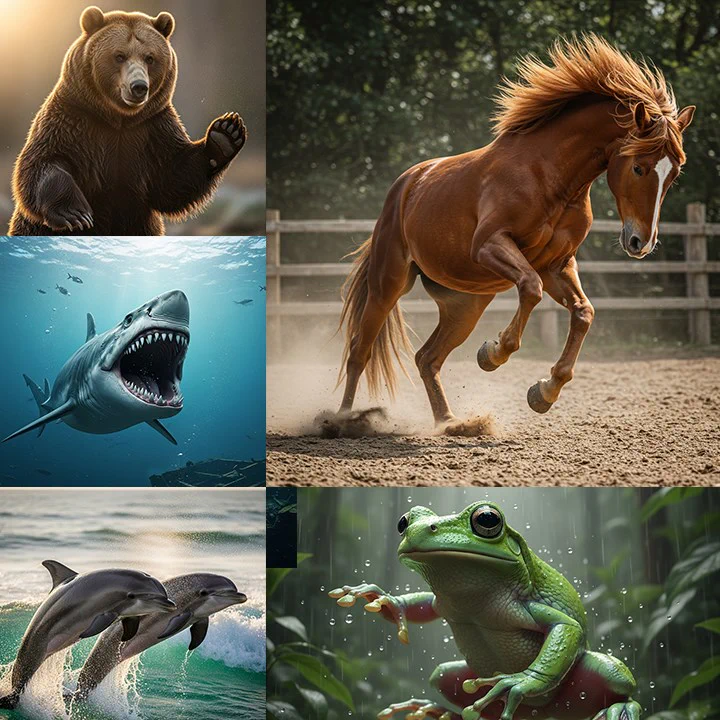 AI wildlife and animal photography gallery preview